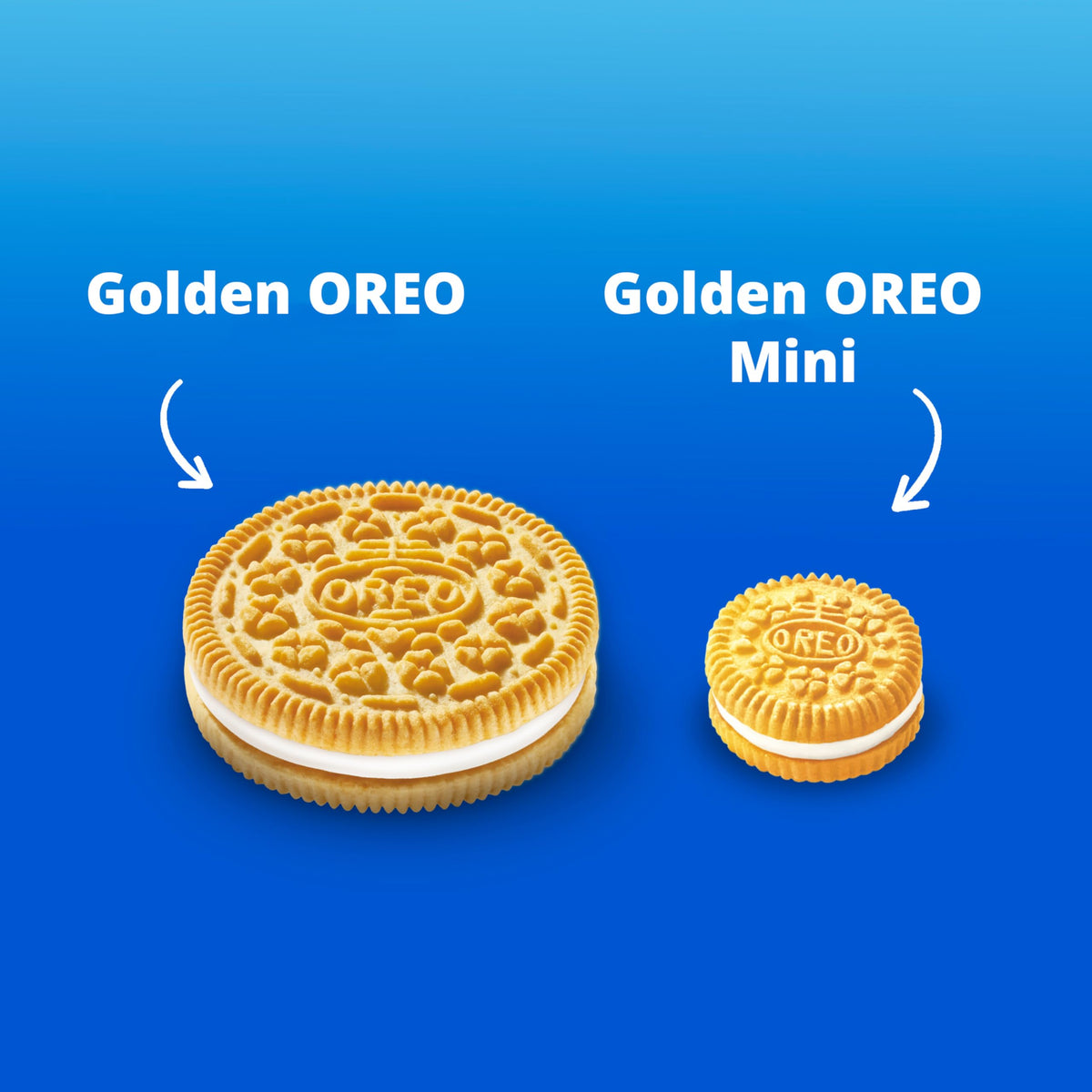 OREO Minis Golden Sandwich Cookies - 12 Pack, 3 oz Bags