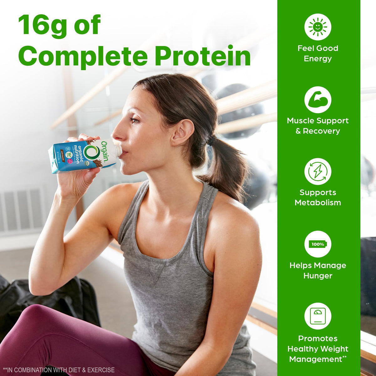 Orgain Organic Vegan Protein Shake – Smooth Chocolate, 16g Protein, 22 Vitamins & Minerals, 11 fl oz (12 Pack)