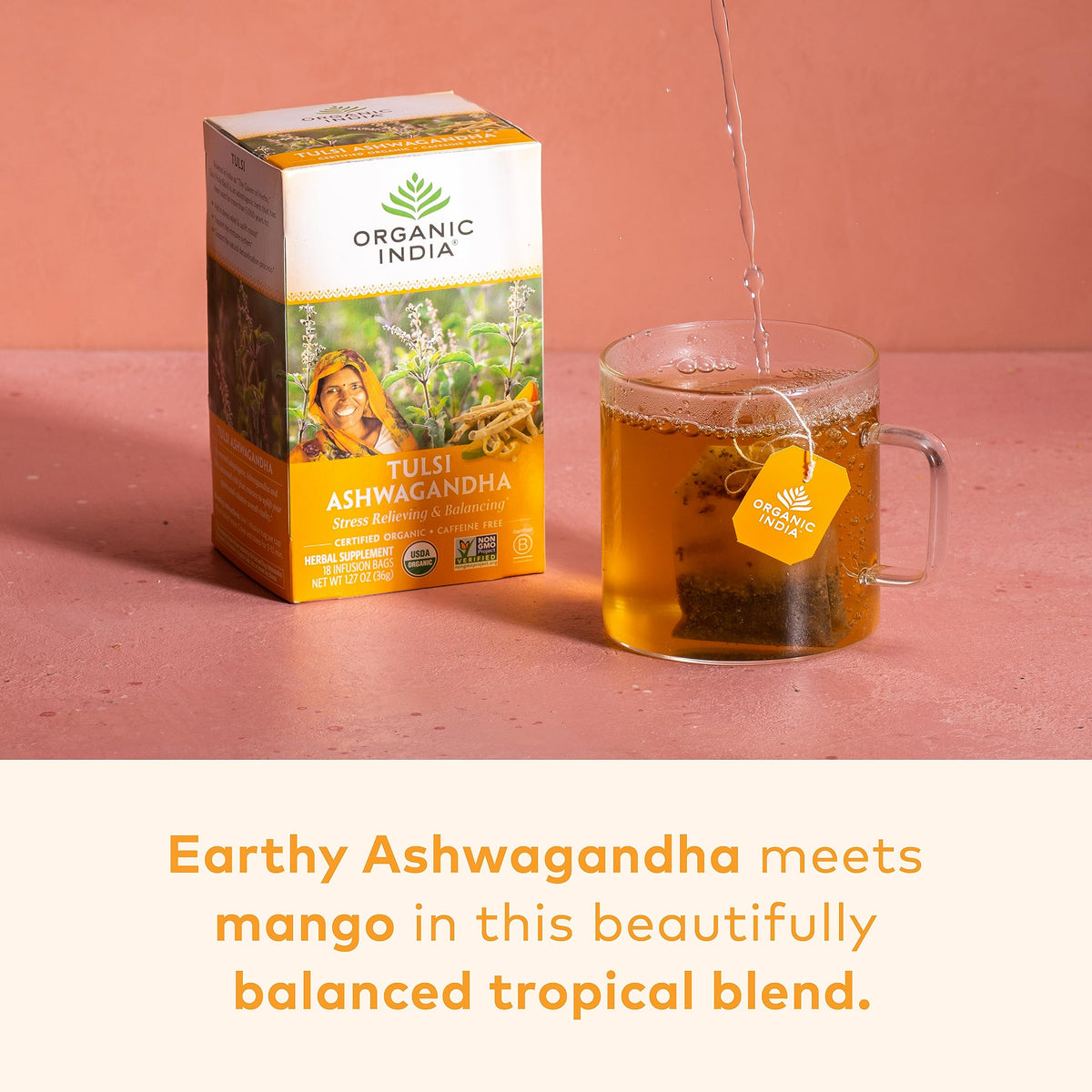 Organic India Iced Tulsi Tea Bags Variety Pack – Tulsi Ashwaganda, Sleep, Honey Chamomile | Caffeine-Free, USDA Organic, Non-GMO, 18 Infusion Bags x3