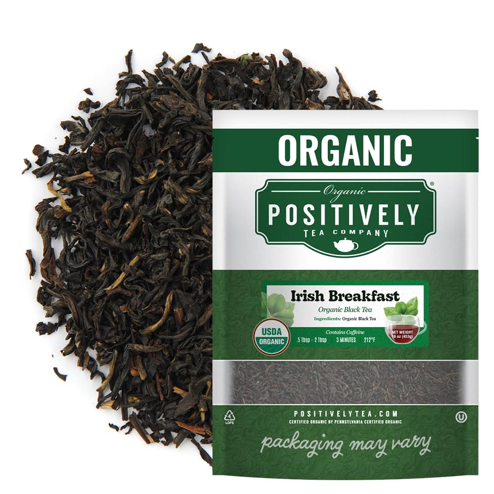 Organic Positively Tea Company Irish Breakfast Black Tea – Loose Leaf, 16 oz