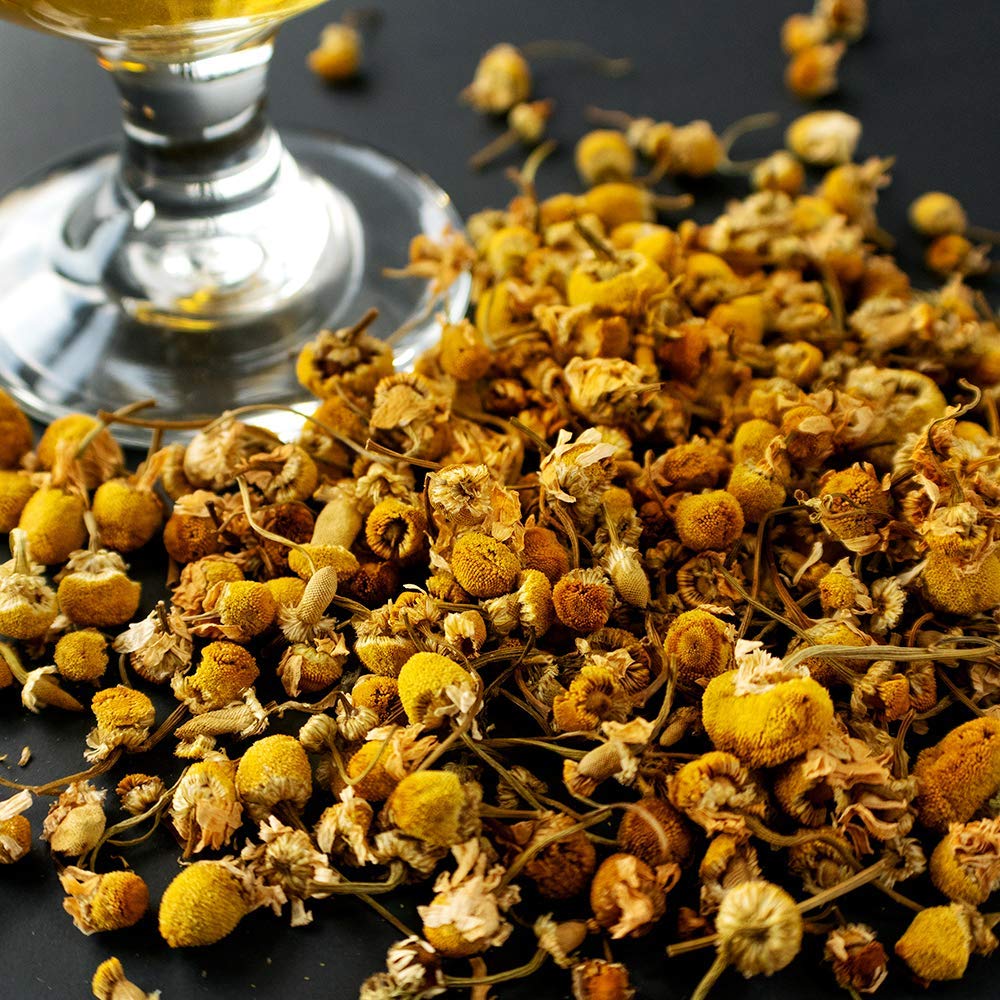 Organic Positively Tea Company Chamomile Tea – Loose Leaf Herbal Tea, 16 oz