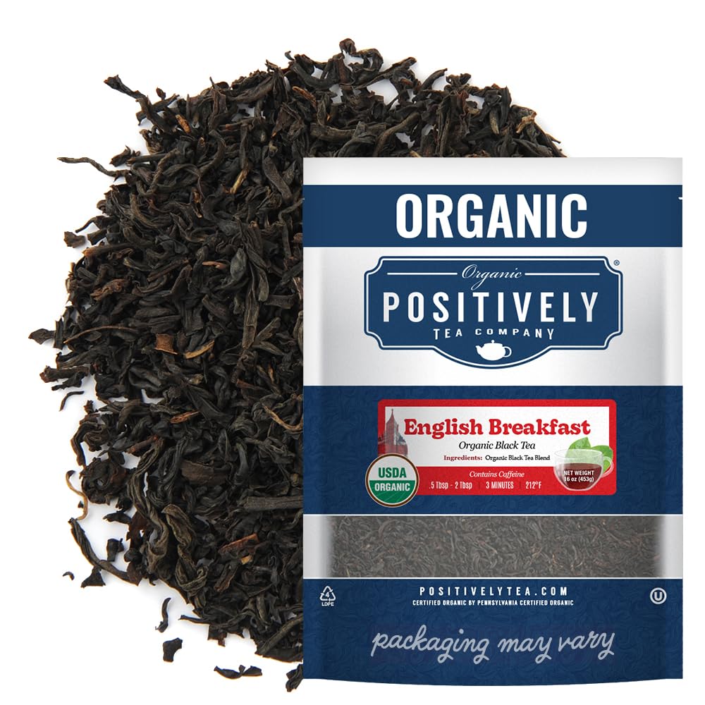 Organic English Breakfast Black Tea, Loose Leaf, 16 oz | Organic Positively Tea Company