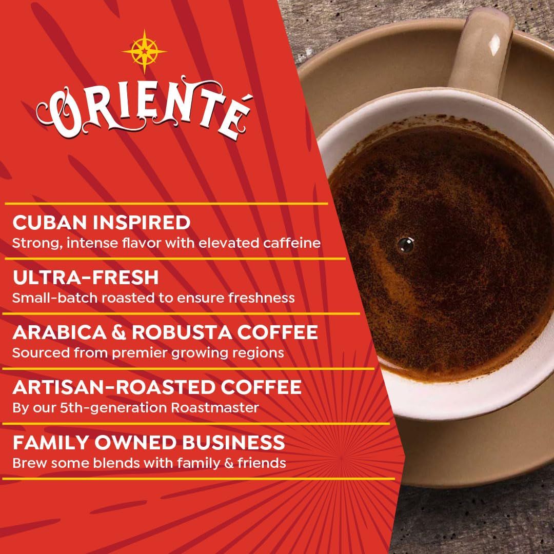Oriente Dark Roast Coffee Pods – 50 ct, 100% Arabica, Keurig Compatible