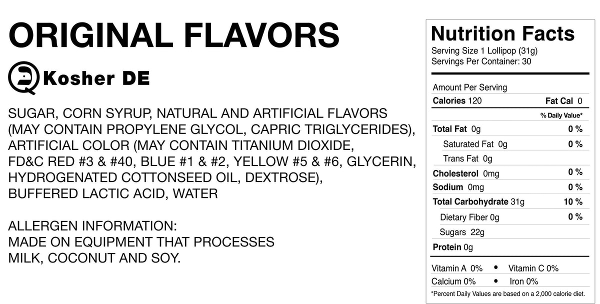 Original Gourmet Bubble Gum Lollipops — 30 Count, Long-Lasting Flavor, Made in USA
