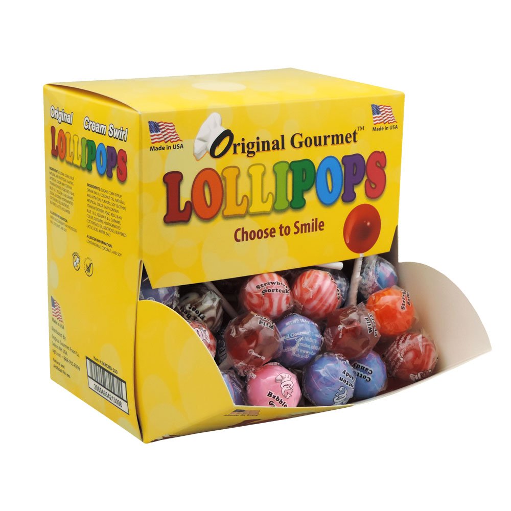 Original Gourmet Change Maker Mini Cream Swirl Lollipops — 100 Count