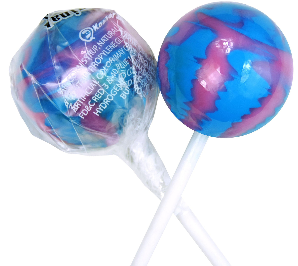 Original Gourmet Cotton Candy Lollipops – 30 Count, Multicolor