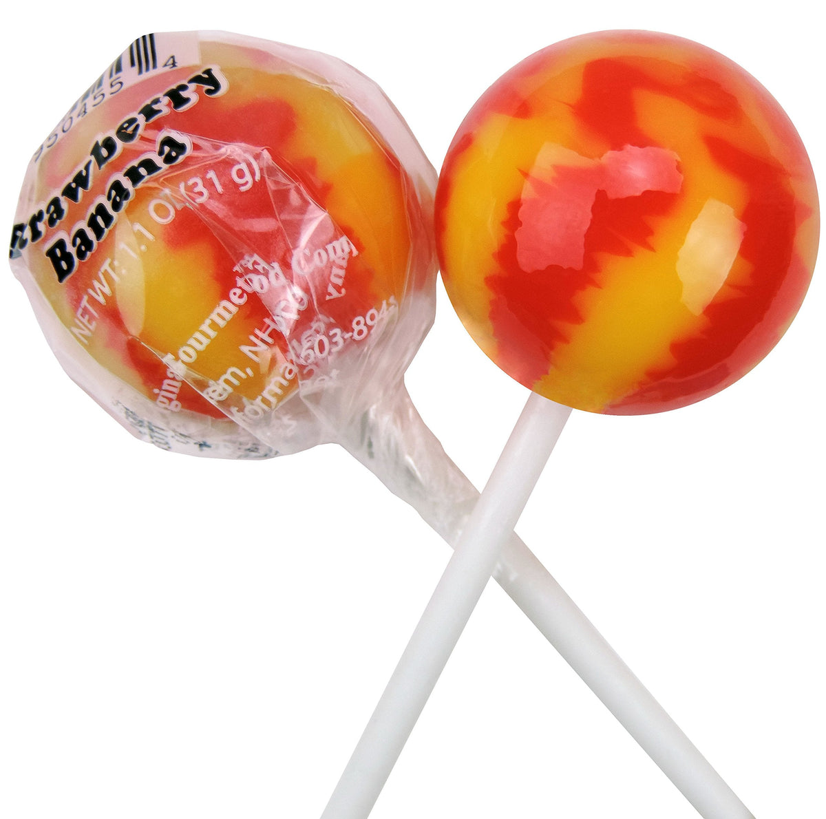 Original Gourmet Lollipops Strawberry Banana, 30 Count – Made in America