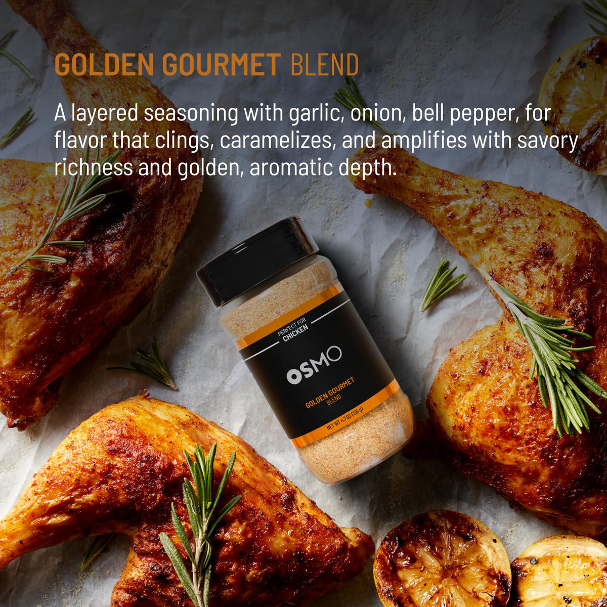 Osmo Seasoning Bundle by Chef Nick DiGiovanni – Premium Gourmet Pack for Chicken, Steak, Fish & Vegetables (Pack of 4)