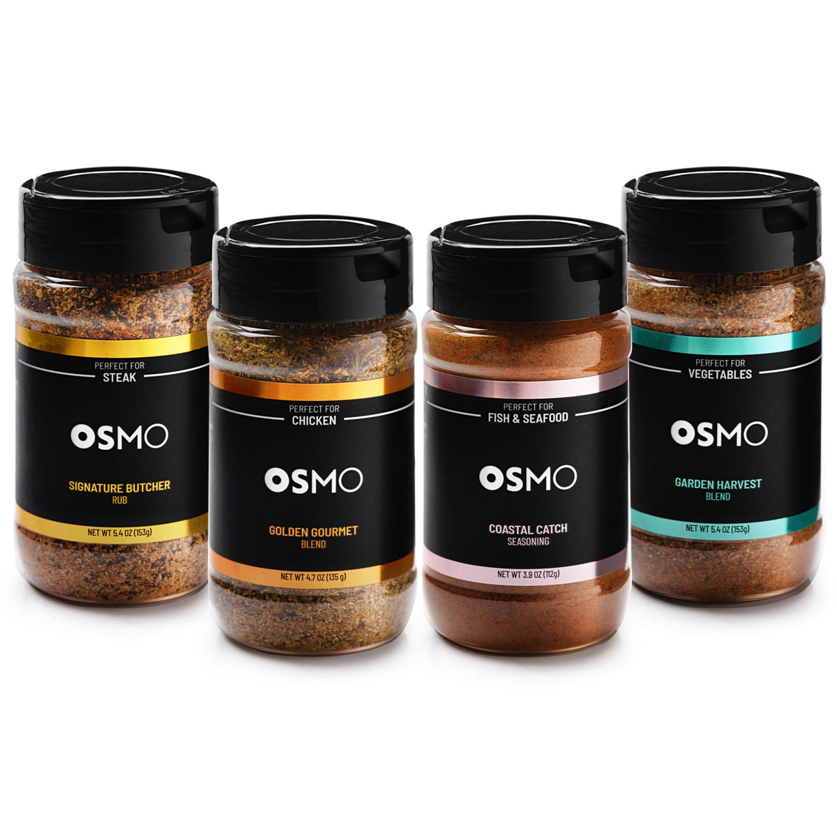 Osmo Seasoning Bundle by Chef Nick DiGiovanni – Premium Gourmet Pack for Chicken, Steak, Fish & Vegetables (Pack of 4)