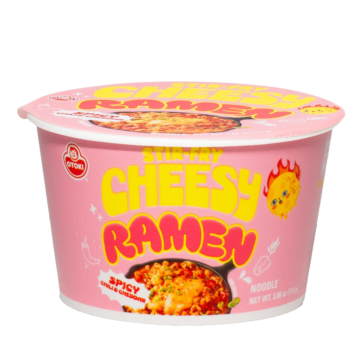 OTOKI Cheesy Stir-Fry Ramen Bowl – Spicy Chili & Cheddar, 6-Pack