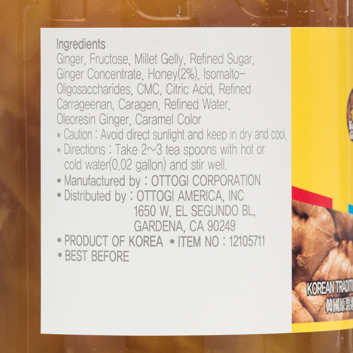 OTOKI Honey Ginger Tea 1kg – Real Ginger & Honey, Caffeine-Free, Versatile for Hot or Cold