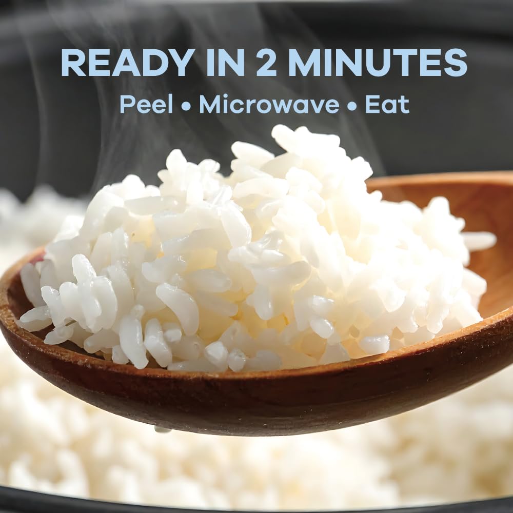 OTOKI Korean Cooked White Rice – Fluffy in 2 Minutes, Gluten-Free 12-Pack Microwave Bowls