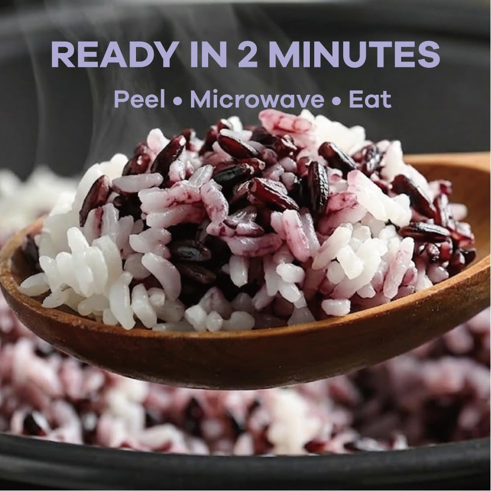 OTOKI Sprouted Black Rice Bowls – Ready in 2 Minutes, Gluten-Free & Vegan, 12 Bowls