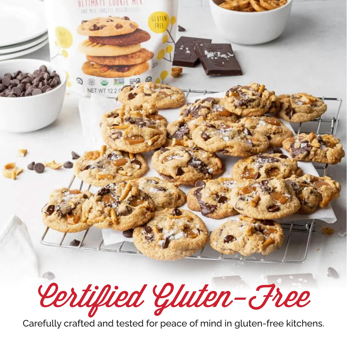 Otto's Naturals Grain-Free Ultimate Cookie Mix – 12.2 oz, 6 Pack, Top 9 Allergen-Free, Gluten Free, Vegan