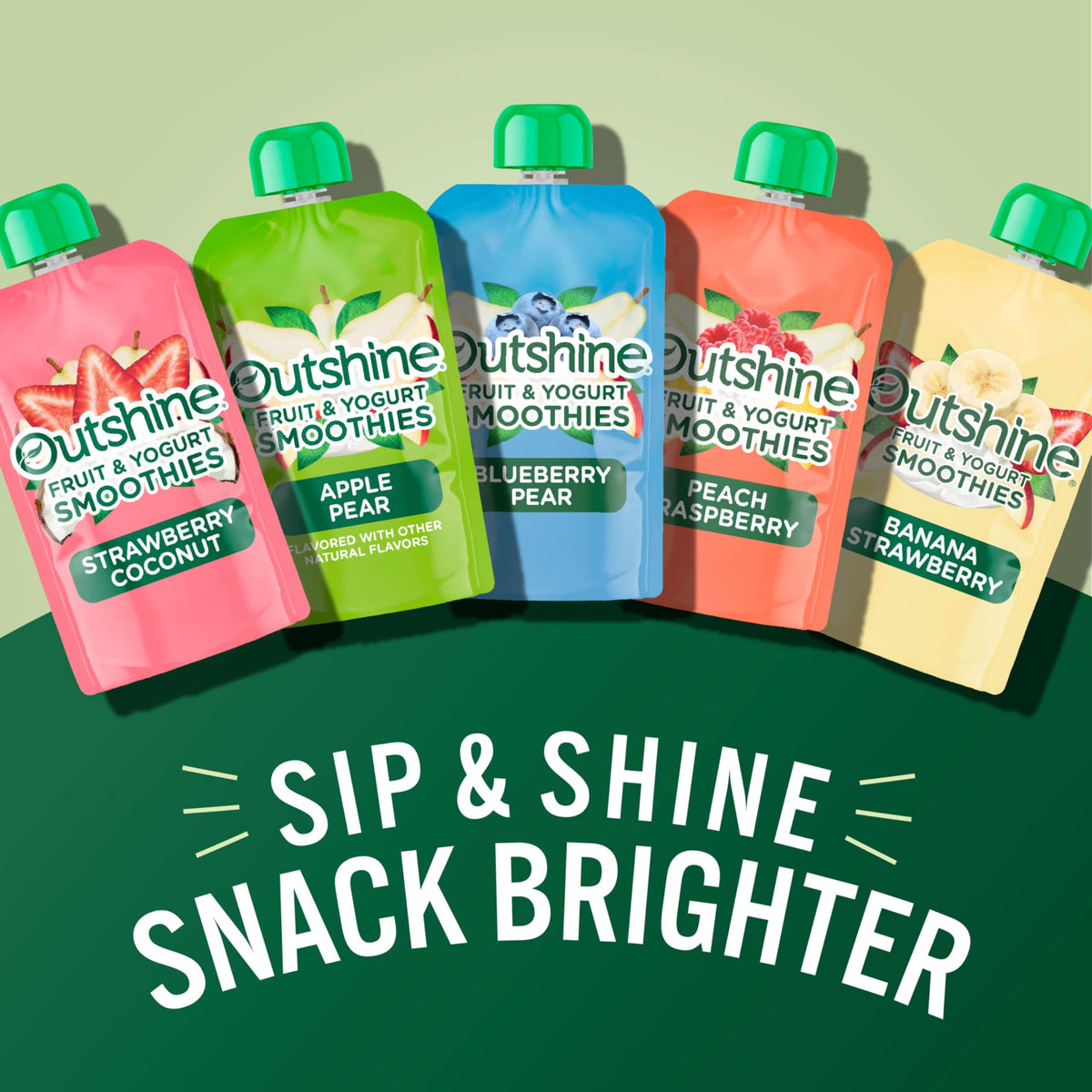 Outshine Fruit & Yogurt Smoothie Blueberry Pear – 24-Pack, 3.5oz Pouches