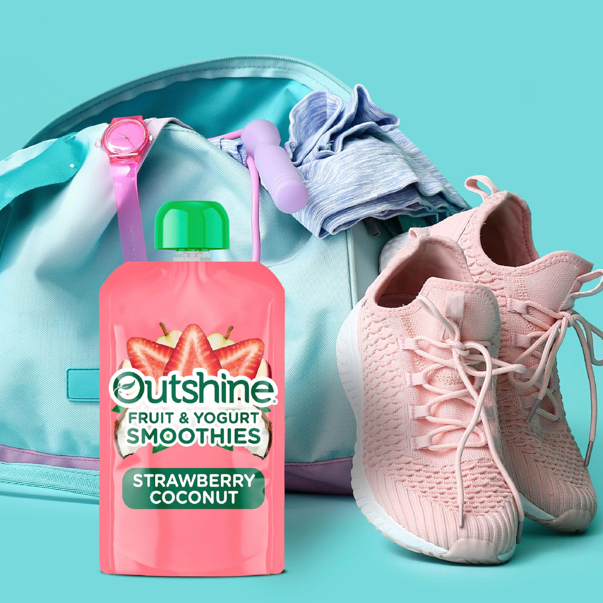 Outshine Smoothie Strawberry Coconut Fruit & Yogurt Pouches – 24 Pack