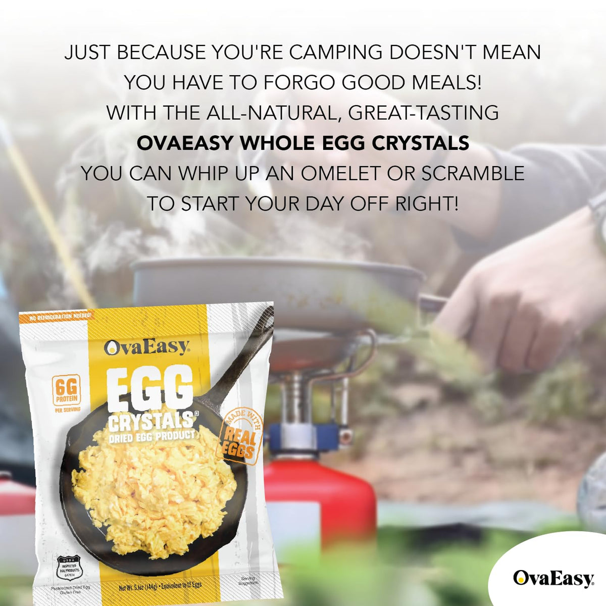 Nutriom OvaEasy Powdered Whole Eggs – 3-Pack (5.1 oz Bags)