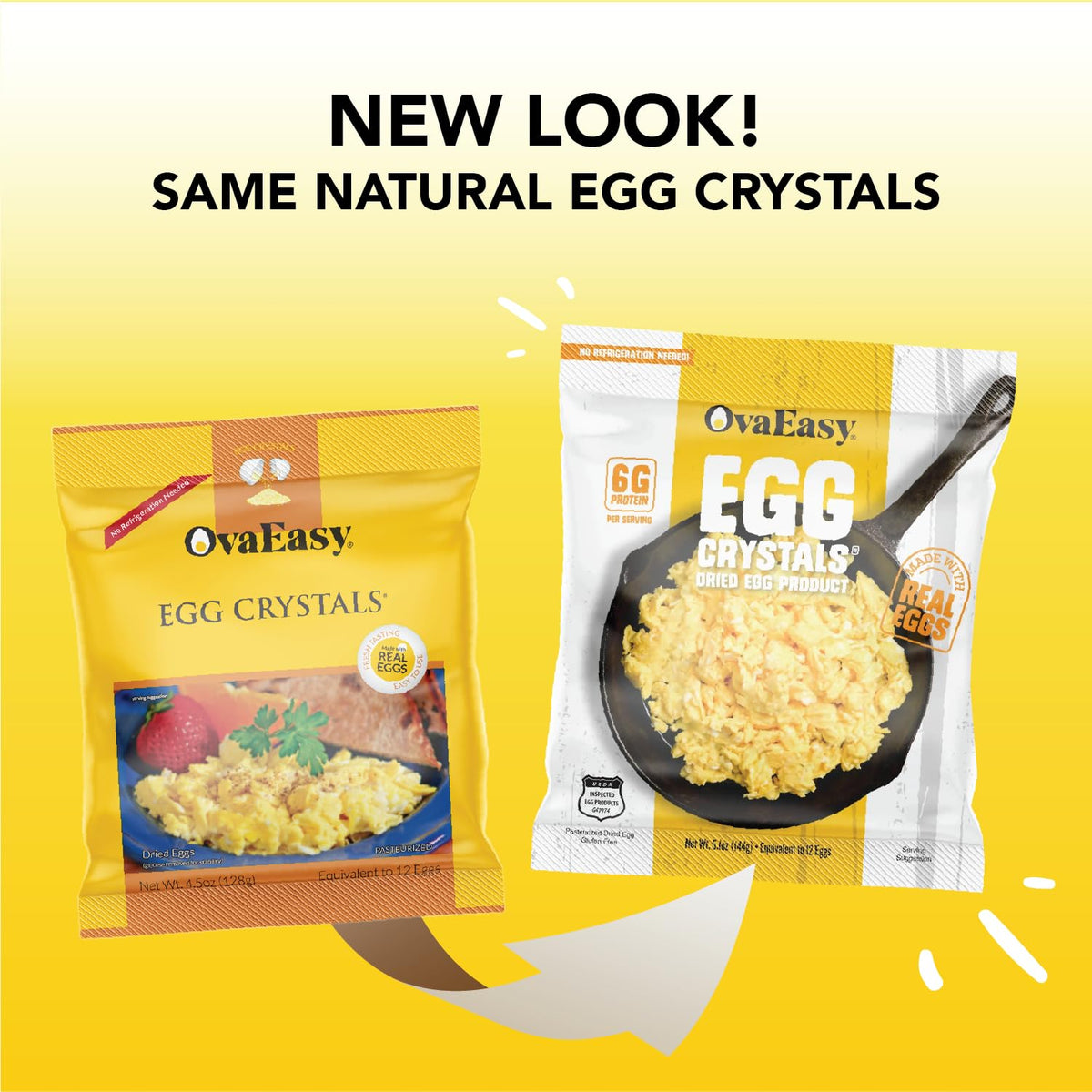 Nutriom OvaEasy Powdered Whole Eggs – 3-Pack (5.1 oz Bags)