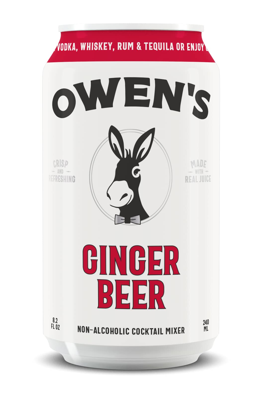 Owen's Ginger Beer - Premium Cocktail Mixer with Real Ginger Root & Fresh Lime | 8.2oz Cans (24 Pack)