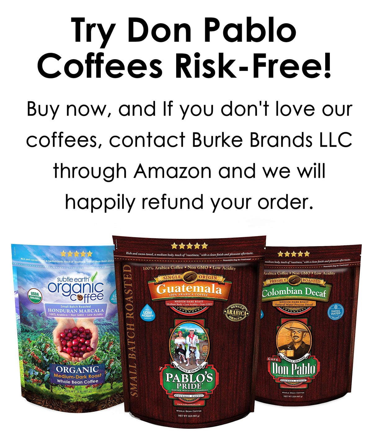 Pablo's Pride Guatemala 3 lb Whole Bean Coffee — Medium-Dark Roast, Low Acidity