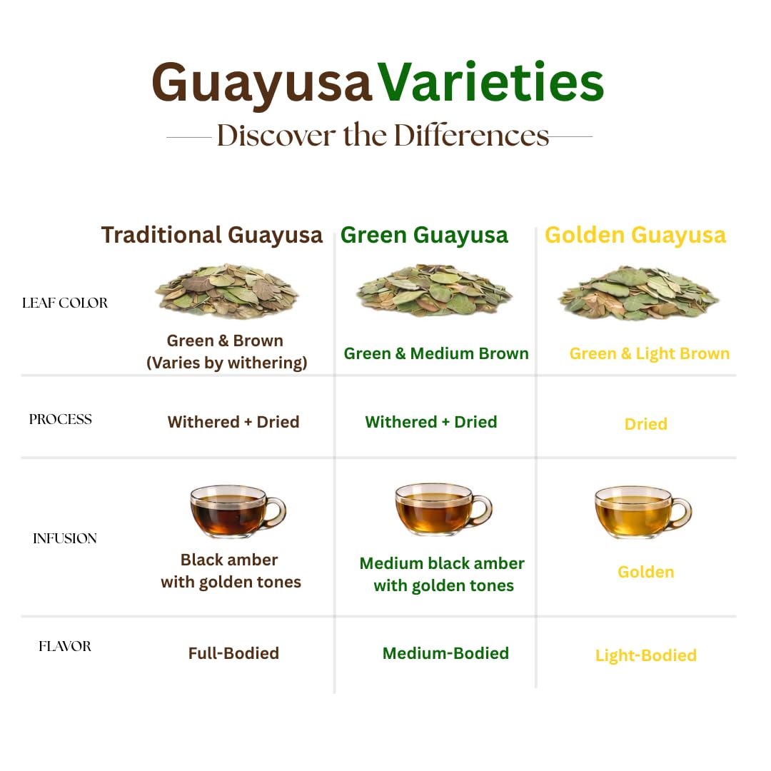 Pacha Ancient Energy Guayusa Tea - 32oz Organic Loose Leaf, 66 mg Caffeine + L-Theanine | Single Origin Ecuador