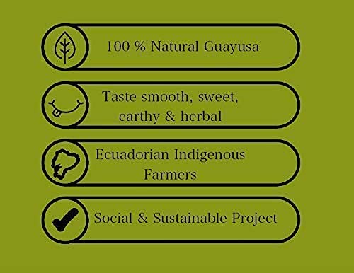 Pacha Ancient Energy Guayusa Tea - 32oz Organic Loose Leaf, 66 mg Caffeine + L-Theanine | Single Origin Ecuador