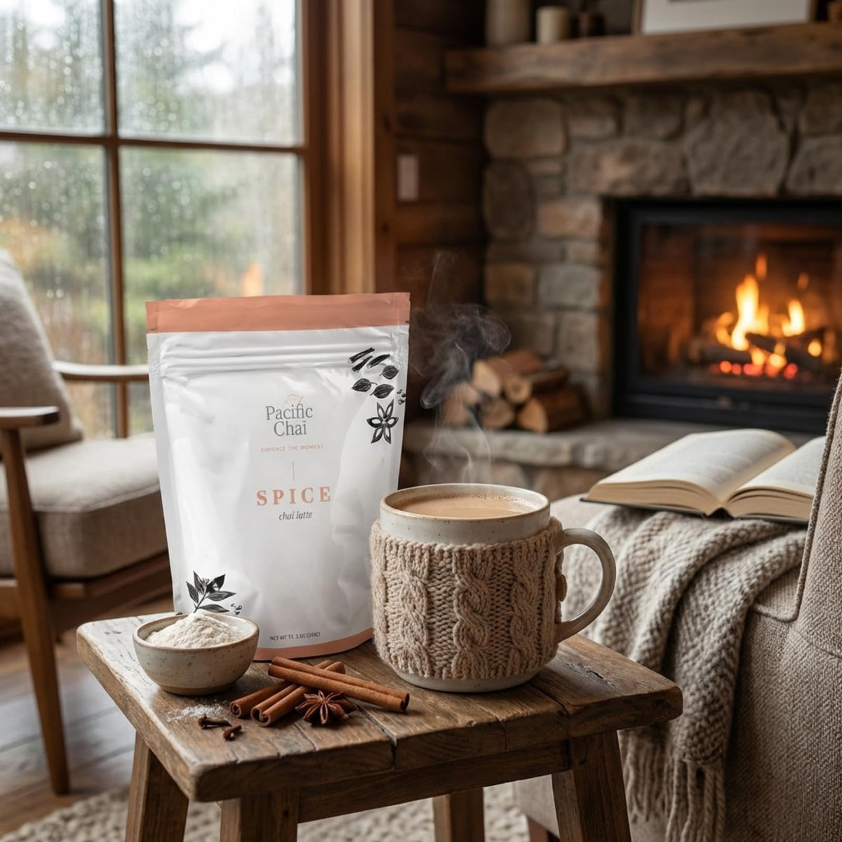 Pacific Chai Spiced Chai Latte Mix – Instant Café-Style Latte, Gluten Free