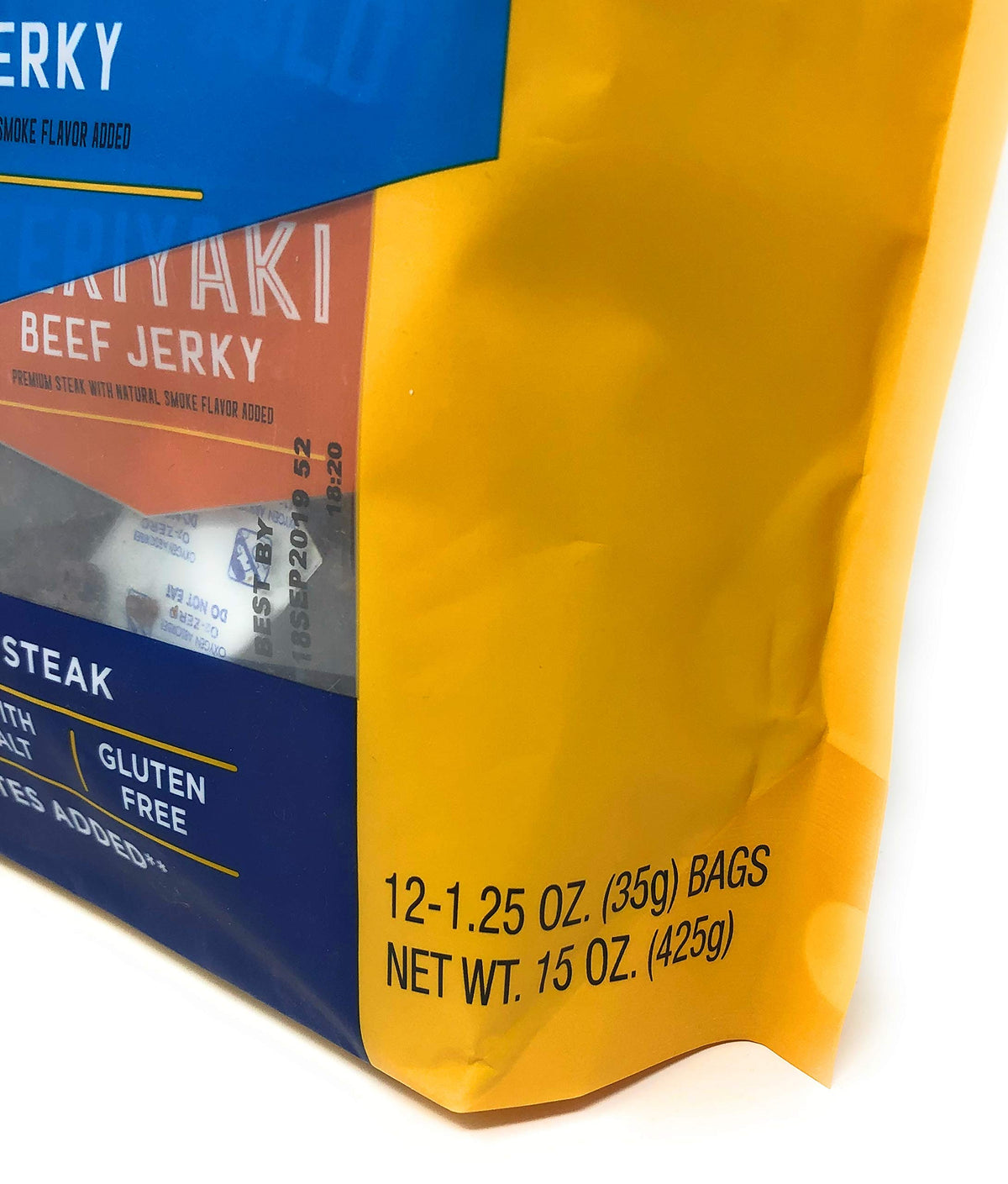 Pacific Gold Beef Jerky Original & Teriyaki — 24-Count Two-Bag Pack (12 Per Bag)
