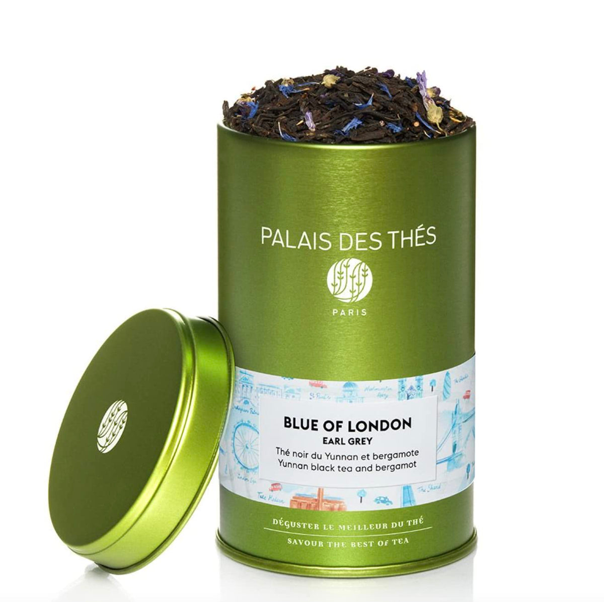 Palais des Thés Blue of London Earl Grey Tea – Bergamot & Cornflower, 3.5oz Tin (20–25 Cups)