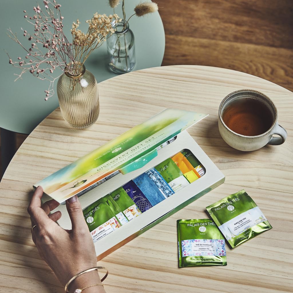 Palais des Thés Discovery Gift Set – Organic Flavored Tea Bags (Serves 18)