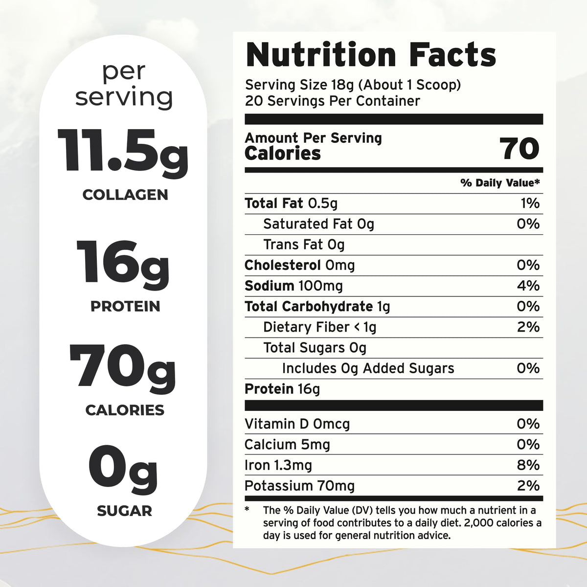 Paleo Pro Bone Broth Collagen Protein Powder – Turmeric Root, Grass-Fed, Gluten Free, No Sugar | Ancient Cacao 20 Servings