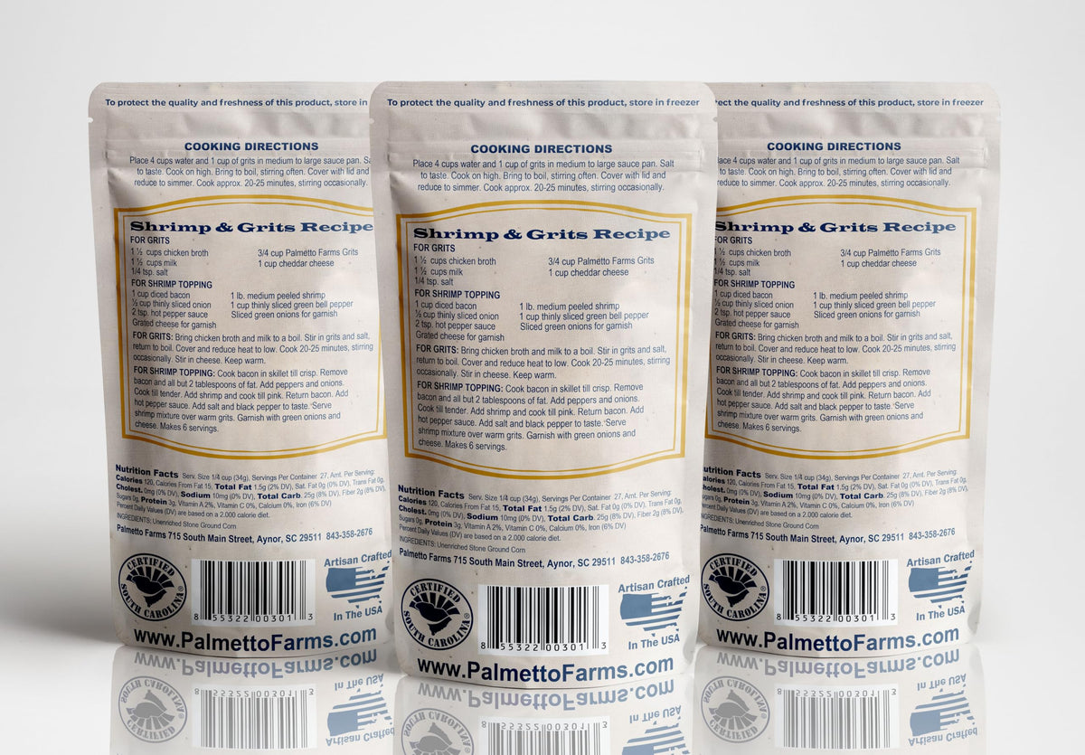 Palmetto Farms White Grits 3 Pack – Stone Ground, Non-GMO, Gluten Free