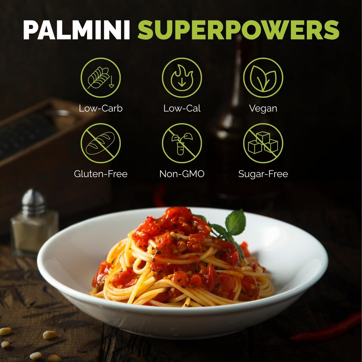 Palmini Angel Hair Pasta | Low-Carb Hearts of Palm Noodles | Keto, Gluten Free, Vegan | As Seen on Shark Tank | 6 x 12oz Pouches