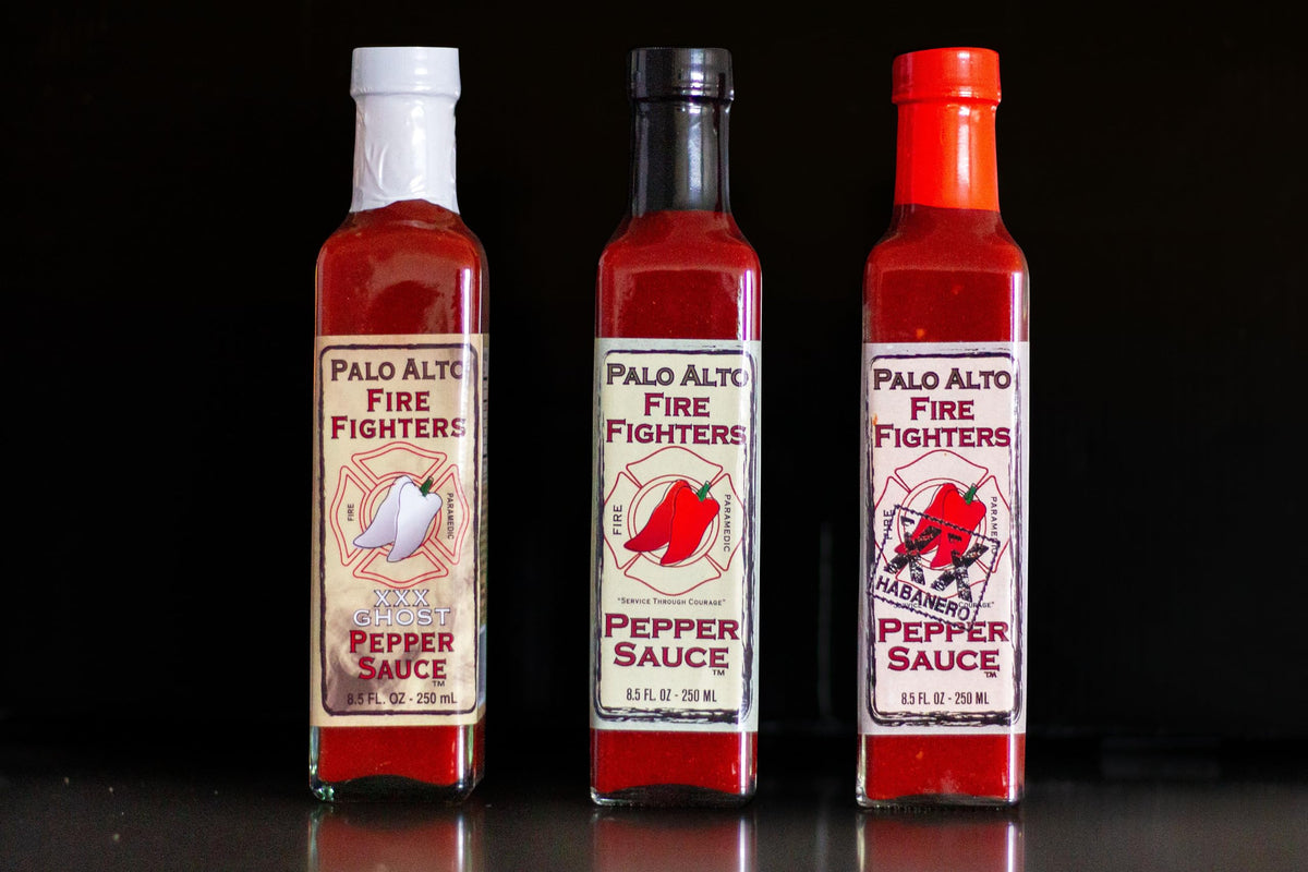Palo Alto Firefighters Pepper Sauce (8.5oz) – Pack of 2 – Salt Free, No Sodium
