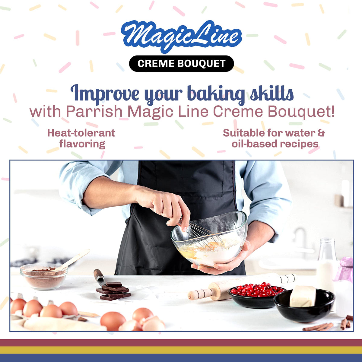 Parrish Magic Line Creme Bouquet Flavoring Oil – Premium Baking Extract (32 oz)
