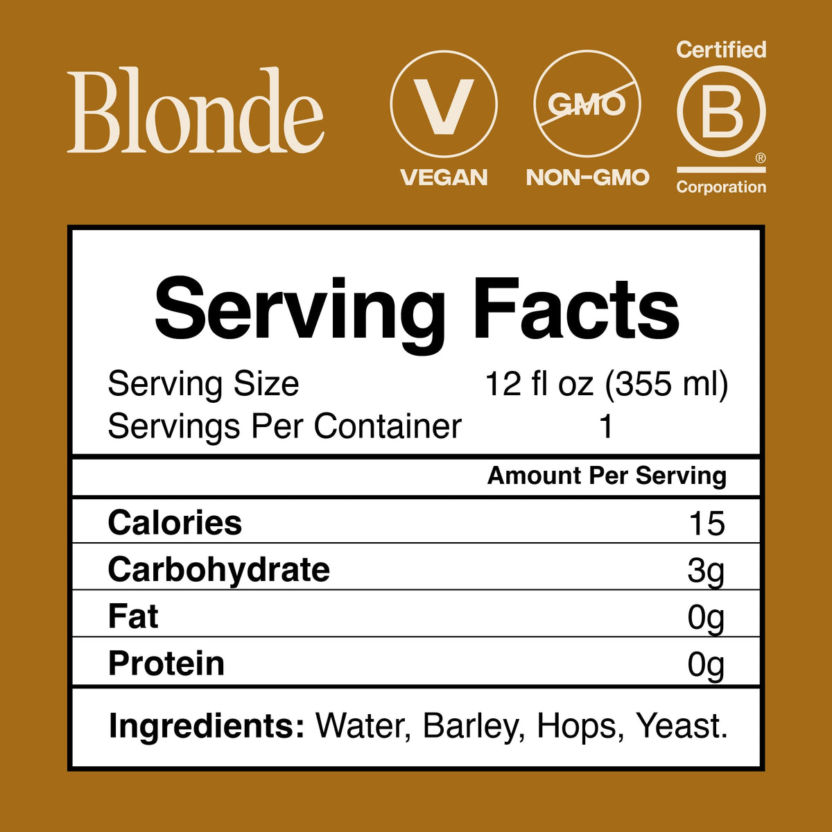 Partake Blonde Non Alcoholic Beer – Low Calorie, No Sugar, 12 Pack