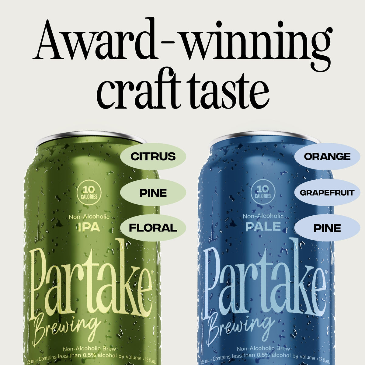 Partake Brewing Craft Non-Alcoholic Beer Variety Pack – Low Calories, No Sugar, All Natural