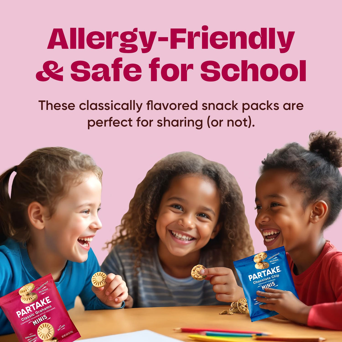 Partake Gluten Free Mini Cookies & Graham Crackers Variety Pack – Vegan & Allergen-Free