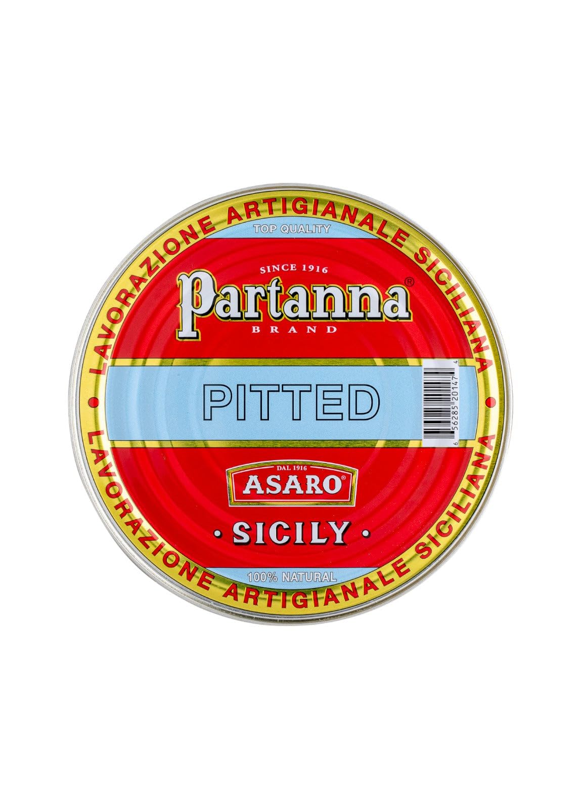 Partanna Pitted Castelvetrano Olives - Authentic Sicilian Green Olives, Product of Italy, 144 oz Can