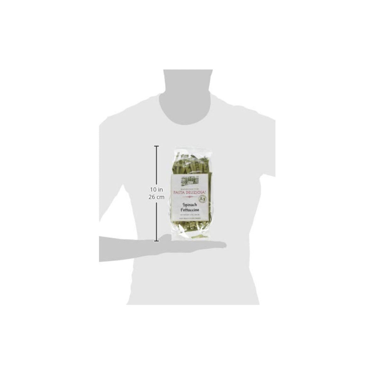 Pasta Deliziosa Spinach Fettuccine – Handcrafted 3 Pack, 12 oz Each