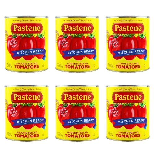 Pastene Kitchen Ready Ground Peeled Tomatoes – 28 oz (6 Pack)