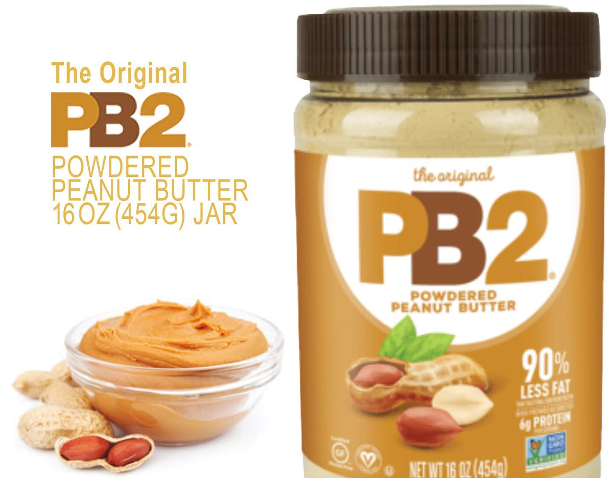 PB2 Powdered Peanut Butter, 1lb Jar – 2-Pack | Low Fat, All Natural, No Additives