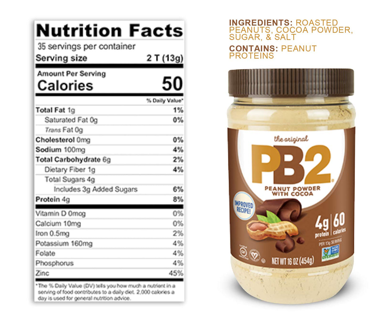 PB2 Cocoa Bundle — Powdered Peanut Butter with Cocoa (2-Pack, 16 oz)