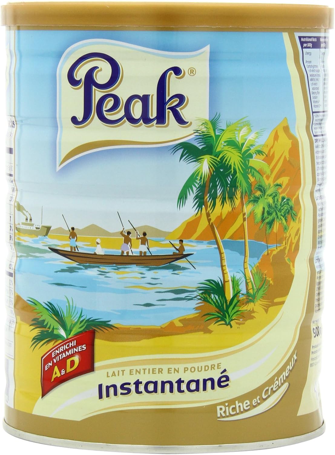 Peak Whole Milk Powder – 2 lb Can (900 g) | Dutch Milk from Holland, rBST Free, Instant Dissolve