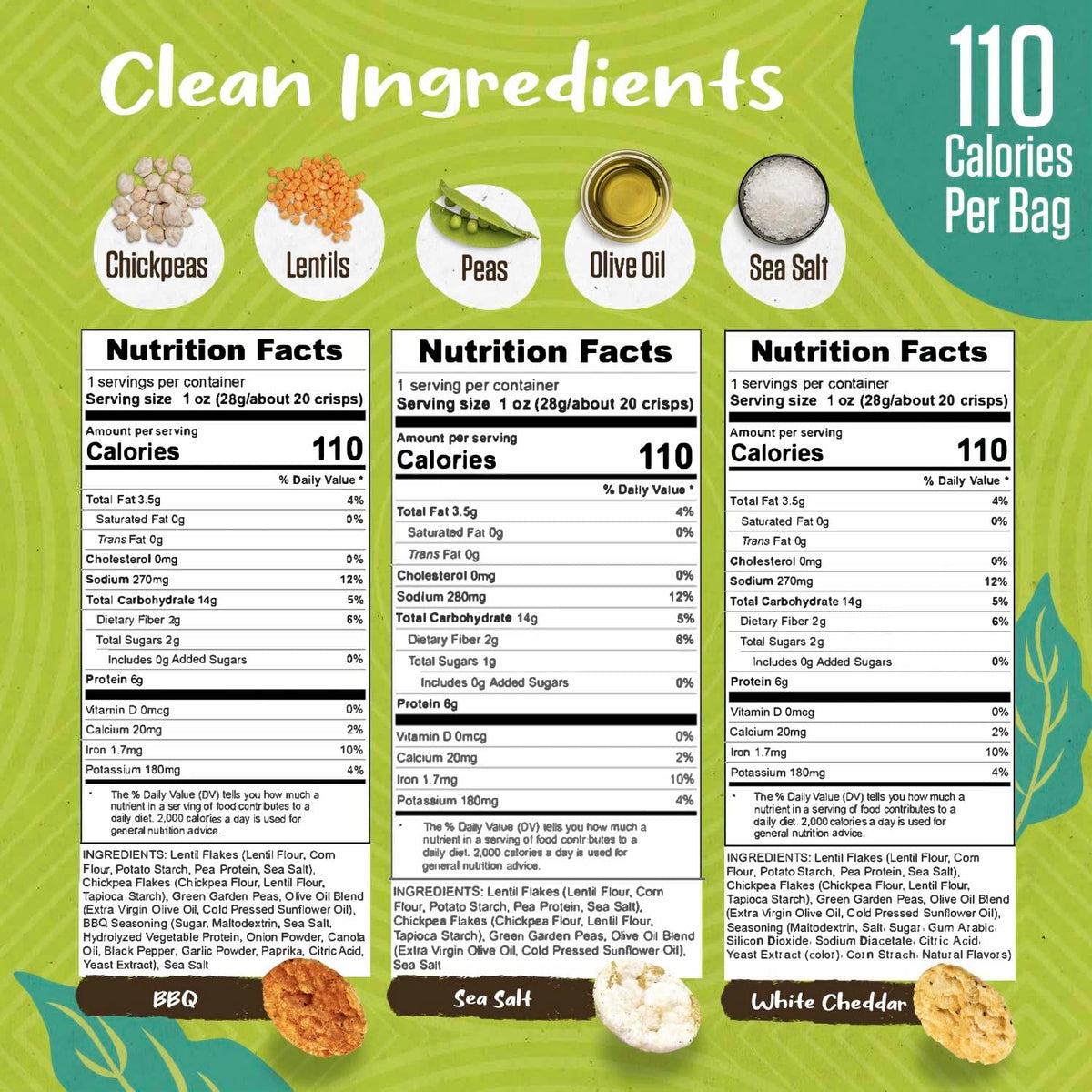PeaKaPop Veggie Chips – High-Protein Plant-Based Snacks (Vegan, Gluten-Free) | 1 oz Bags – 15-Pack Variety