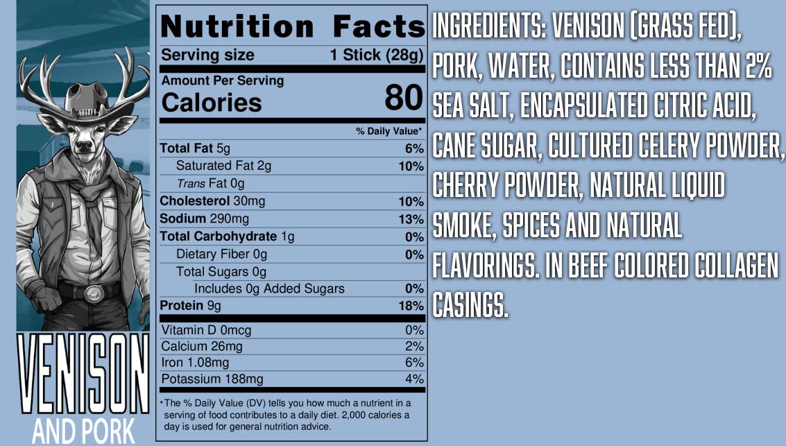 Pearson Ranch Game Meat Sticks Variety Pack – Elk, Bison, Venison & Wild Boar | No Nitrites, High-Protein, Paleo & Keto Friendly