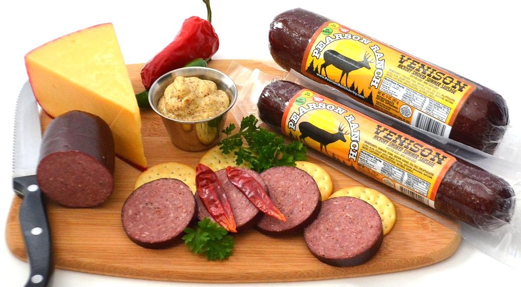 Pearson Ranch Wild Game Summer Sausage Sampler – Elk, Bison & Venison Gift Set