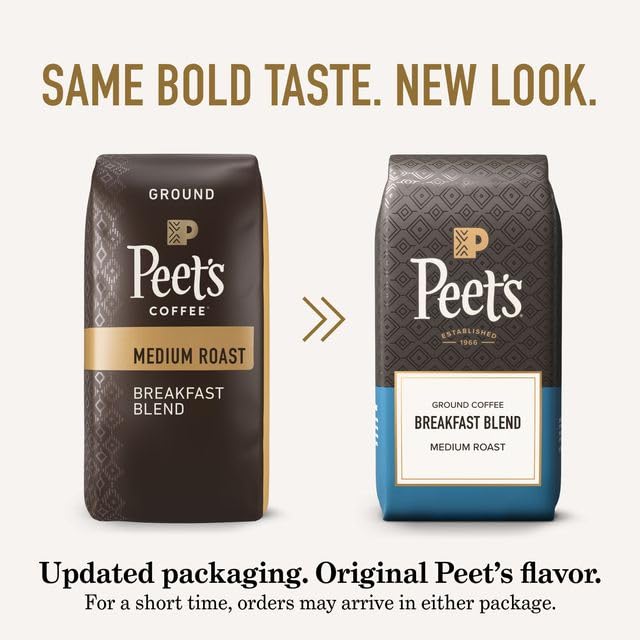 Peet's Coffee Breakfast Blend — Medium Roast Ground Coffee, 100% Arabica, 28 oz