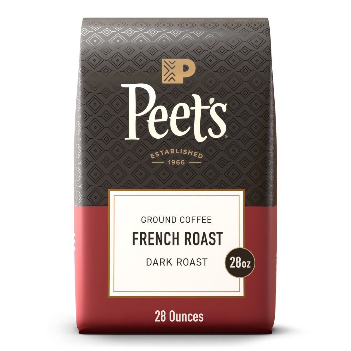 Peet's Coffee French Roast Ground Coffee – 28 oz Bag, 100% Arabica, Dark Roast