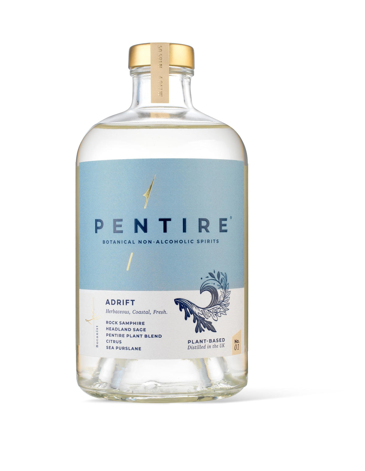 Pentire Adrift 70cl – Botanical Alcohol-Free Spirit | No Added Sugar | Vegan